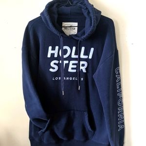 Navy Blue Women's Hollister Hooded Sweatshirt